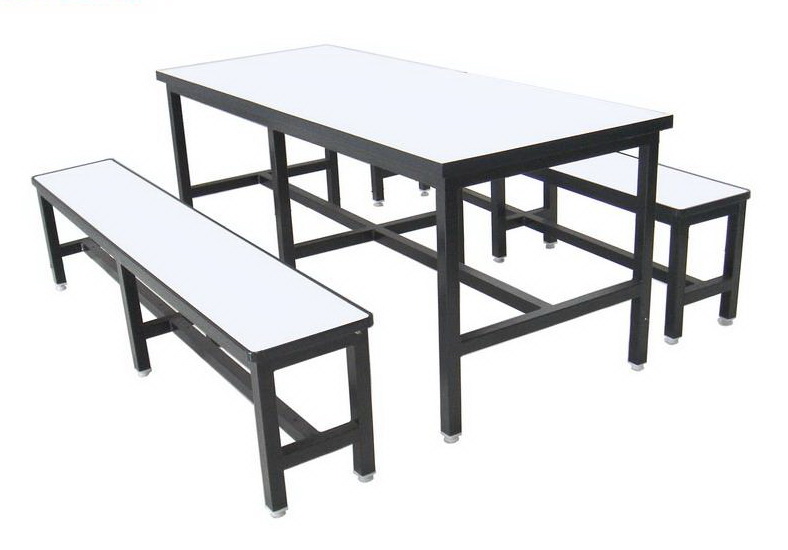 โต๊ะโรงอาหารไม้ปาติเกิล ปูทับด้วยโฟเมก้าขาว - Image 2